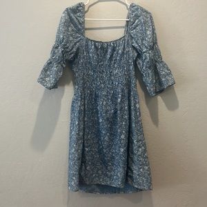 TopShop Shirred Floral Print Dress